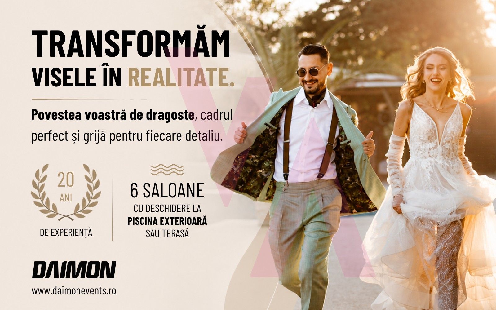 Colaj de postări social media create de Verity pentru Daimon Events - nunți și evenimente
